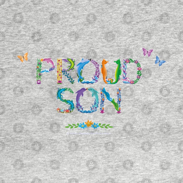 Proud son - tropical word art by DawnDesignsWordArt